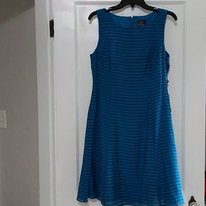 Adriana Pappel NWT sz10 teal fit n flare dress